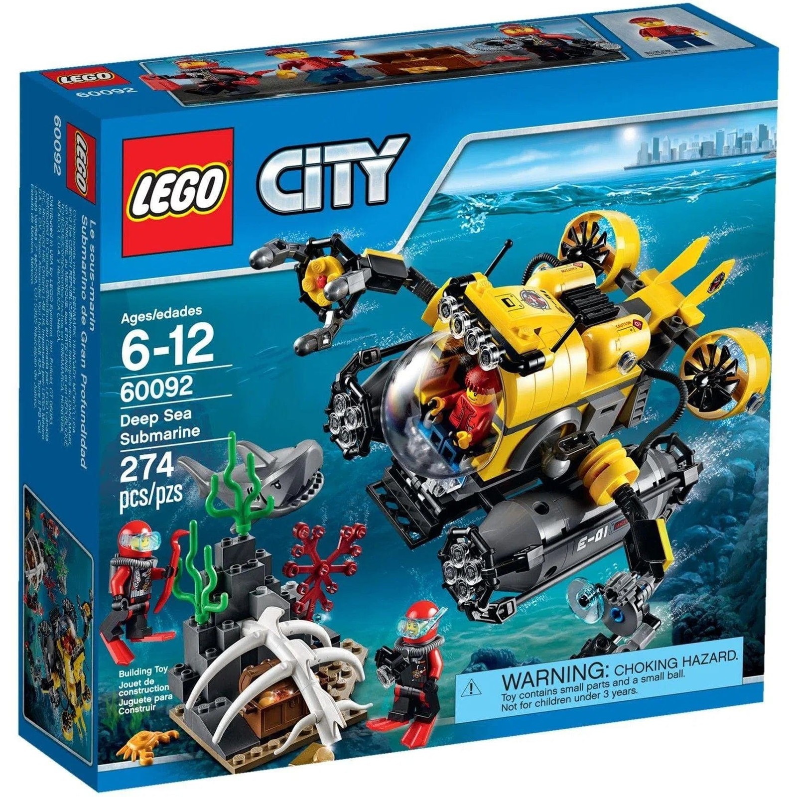 LEGO City Deep Sea Submarine Adventure Set 60092