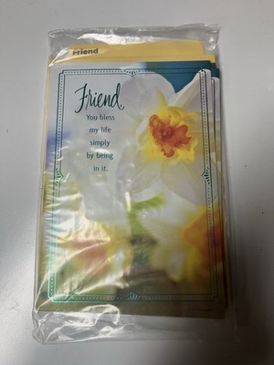 8 Expressions Hallmark Easter Cards w/ 8 Envelopes - ''Friend'' Card w Floral Dsgn