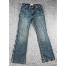 Wrangler Classic Boot Jeans Boys 16 Medium Wash Adjustable Waist Grunge Western