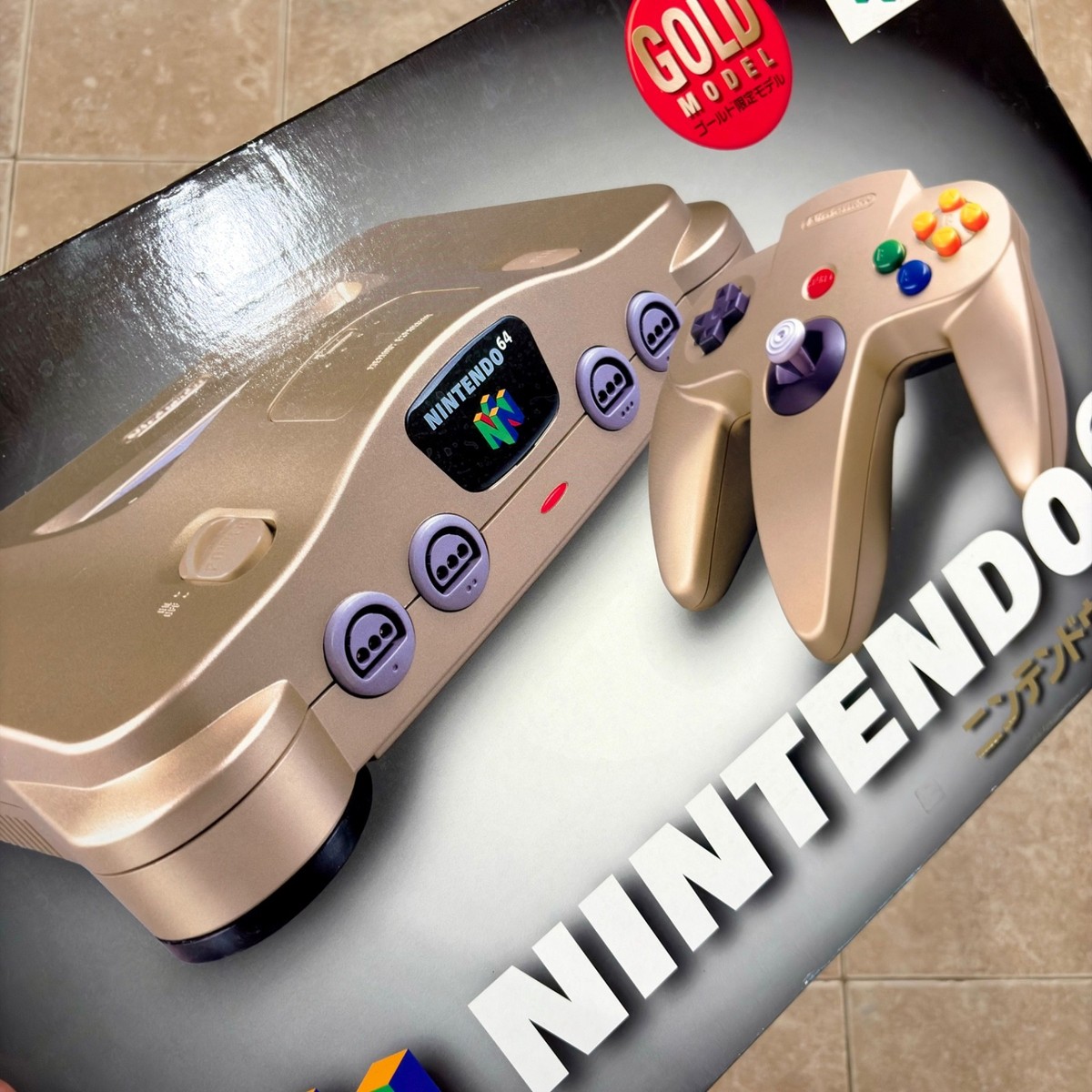 GOLD Nintendo 64 CIB N64 Console Complete In Box REGION FREE NTSC