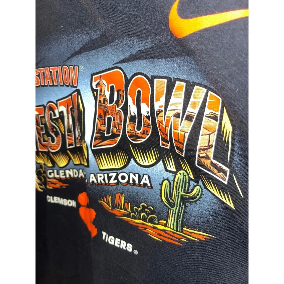 Nike Clemson Tigers Fiesta Bowl Camiseta Manga Larga NCAA Fútbol Negro Grande Foto 3 de 4