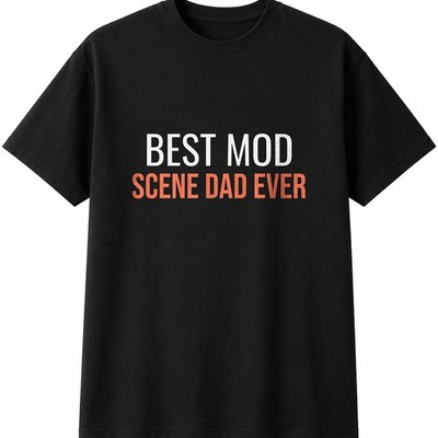 Best Mod Scene Dad Ever Herren Damen T-Shirt lustig Neuheit Geschenk Tee Top