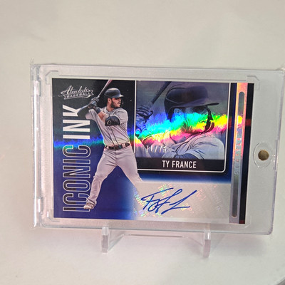 Panini 2022 Absolute Iconic Ink Ty France II-TF Spectrum Blue Auto /75 Mariners