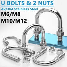 U Bolt With 2 Hex Nuts A2 Stainless Steel U-bolts Clamp Pipe Tube Marine M6-m12 U Bolt With 2 Hex Nuts A2 Stainless Steel U-bolts Clamp Pipe Tube Marine M6-m12