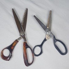 Wiss Pinking Shears Bent-Handle Steel Blades Zigzag Dressmaker Scissors