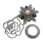 Lot Of 3 Vintage High End Costume Pins/Brooches Jewelry