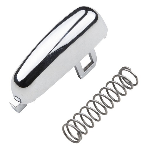 Lever Button Handbrake With Spring Accessories Aluminum Chrome Car Front - Picture 3 of 7