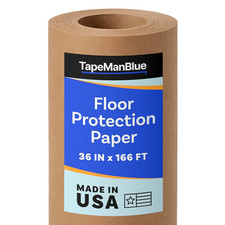 Floor Protection Paper, 36 inch x 166 ft Roll, Made in USA, 69# Brown Rosin Mask