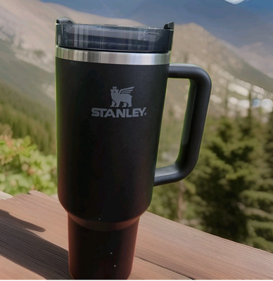 #ad Stanley Quencher H2.0 FlowState 40oz Tumbler Insulated Travel Mug Black Cup $19.99