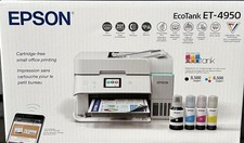 IMPRESORA EPSON ECOTANK ET-4950 BLANCA INALÁMBRICA TODO EN UNO COLOR SUPERTANQUE, NUEVA