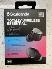 SKULLCANDY Wireless Essential Job True 2 Earbuds, Case, Gels, Cable NEW In Box