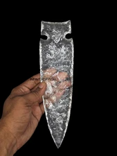 Clear Quartz Glass Arrowhead - 10" Large Healing Crystal Point for Shamanic Tool