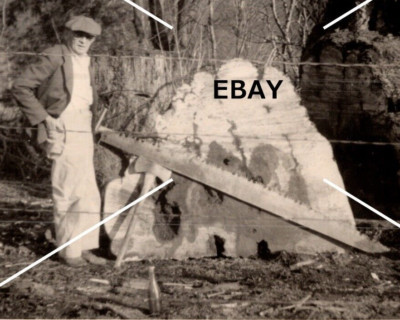 OOAK 1930s Snapshot Photo Man Bottle Giant Tree Piece Long Saw Logging Logger BW