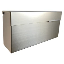 OPEN BOX Modern Design Brushed Stainless Steel Wall-mounted Rainproof Mailbox