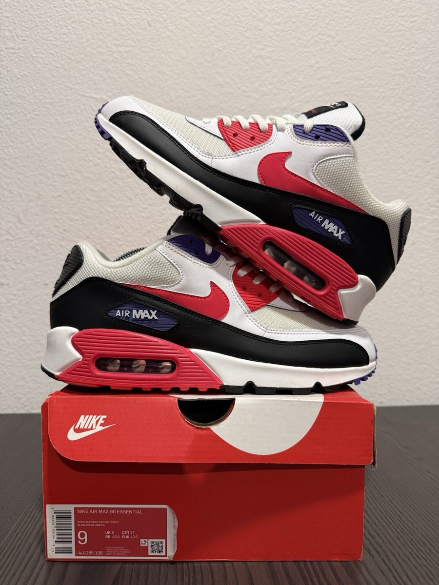 Nike Air Max 90 Essential AJ1285-106 Raptors White Red Orbit 