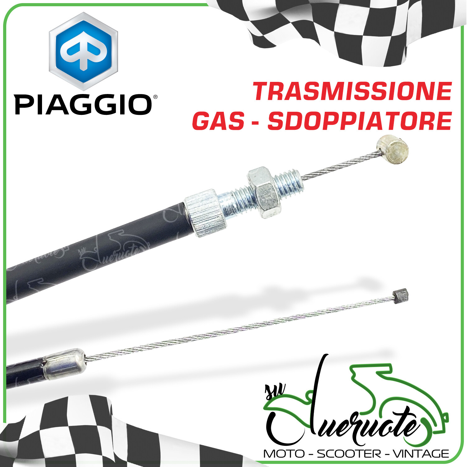 Cavo Acceleratore Originale Piaggio Per Ape 50 - Trasmissione Da Sdoppiatore A Carburatore - Foto 2