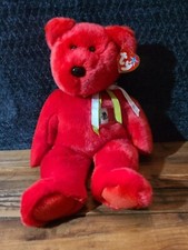 TY Beanie Buddy OSITO the Mexican Bear 14 inch Red Stuffed Plush Animal Toy