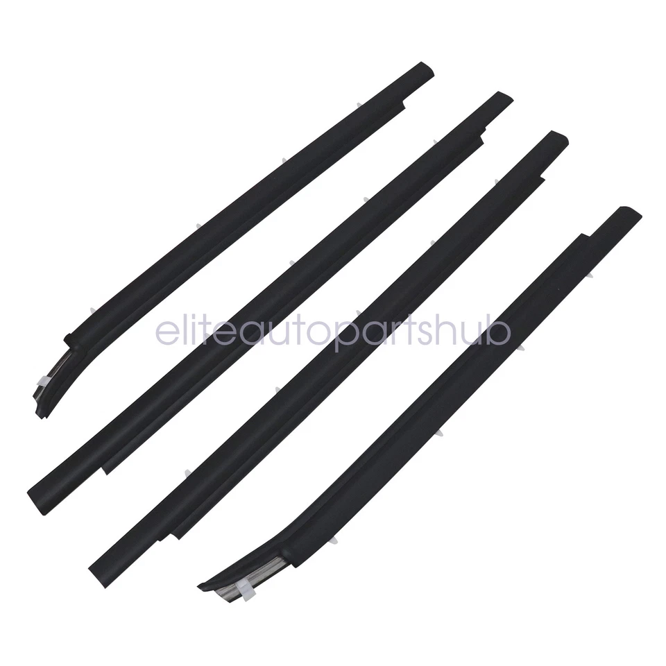 4Pcs For Toyota Tundra 2000-2006 Double Cab Weatherstrip Outer Lower Window - Image 2 of 4