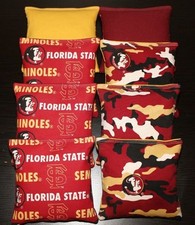 FLORIDA STATE University SEMINOLES Cornhole Bean Bags CAMO 8 ACA Regulation Bags