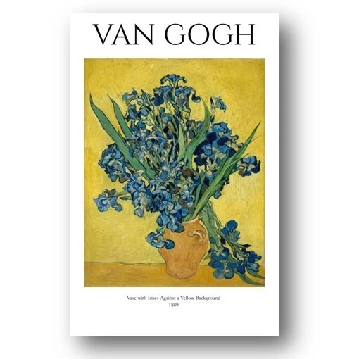 Juego de 6 arte de pared en lienzo Van Gogh de 11x17 pulgadas de grosor - decoración con impresión de pintura floral Foto 3 de 4