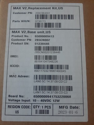 THYSSENKRUPP MAX V2 285CN002 REPLACEMENT KIT BRAND NEW FREE SHIPPING 