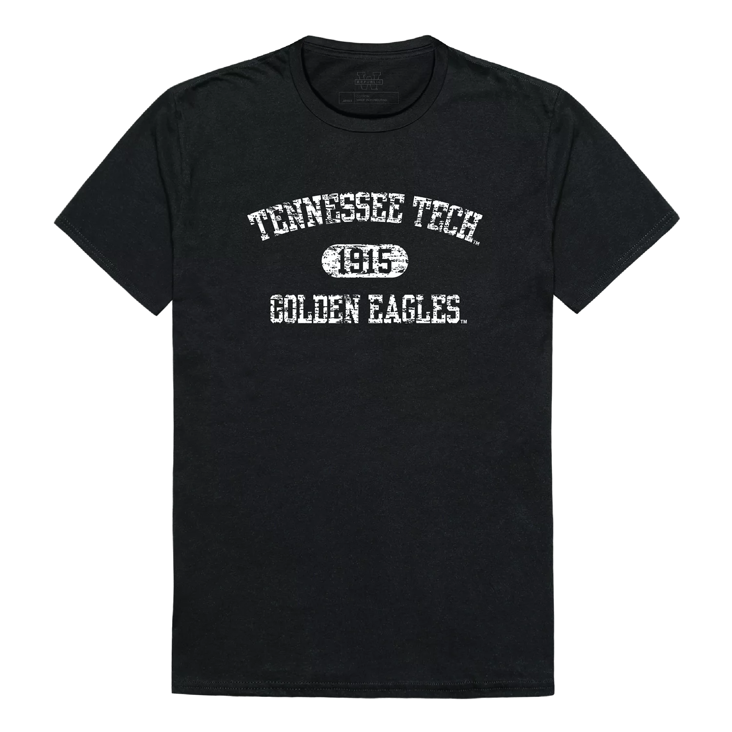 Tennessee Technology University Golden Eagles Distressed Arch College T Shirt