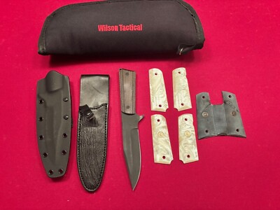NEW WILSON COMBAT MODEL 11 1911 BOWIE KNIFE W/ EXTRA GRIPS AND