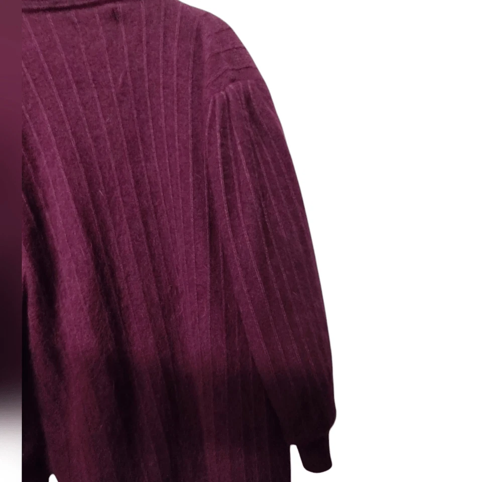 Cárdigan Suéter De Colección Connie A Lee Púrpura Angora M/L Lujo Foto 4 de 4