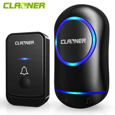 CLAONER Wireless Doorbell 45 Chime Plug in Receiver Adjustable Volume 1000FT Kit