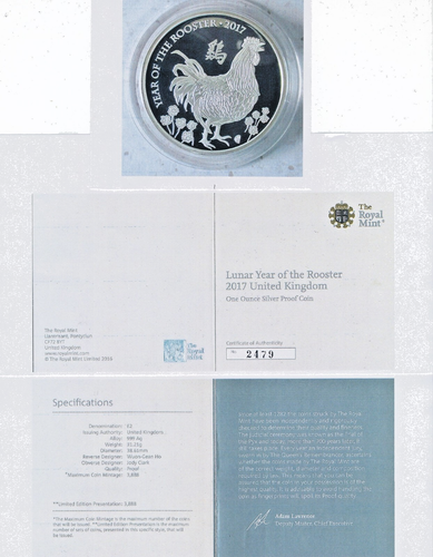 Great Britain, 2014 - 2025, Lunar (Shēngxiào) Series, 1oz Silver Proof Coins - Picture 11 of 19
