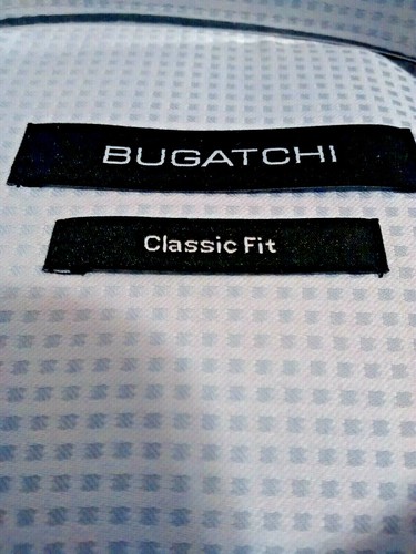 NWT Bugatchi men's size Small long sleeve button down shirt fancy checks Classic - Picture 9 of 12