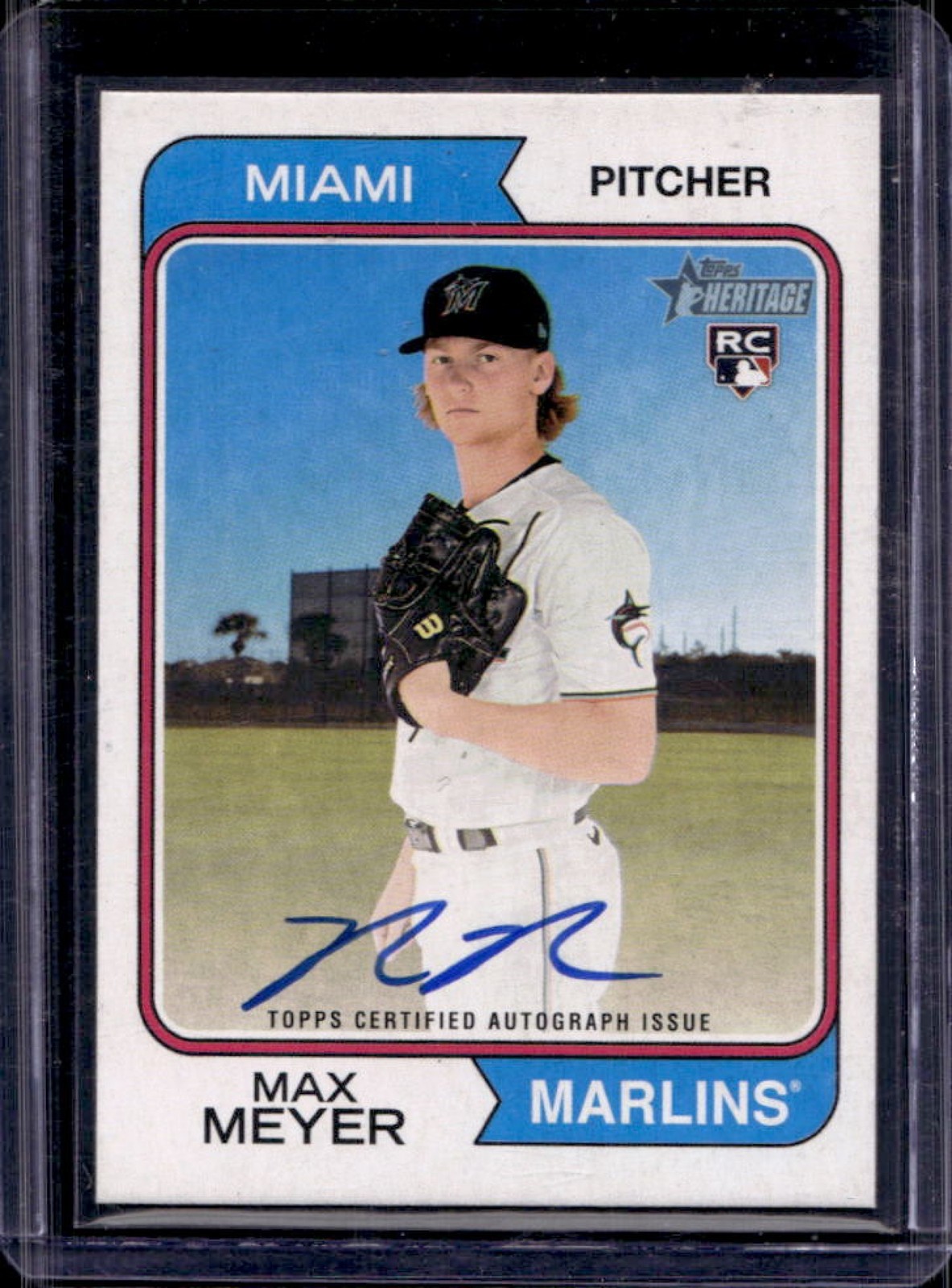 2023 Topps Heritage Max Meyer Real One Auto RC Rookie #ROA-MMR Marlins