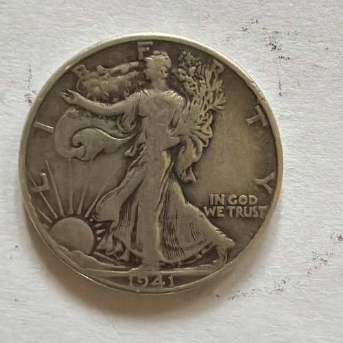 1941 Walking Liberty Silver Half Dollar And 1943 Walking Liberty Half Dollar