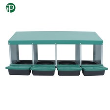 Chicken Nesting Boxes With Perch Metal Chicken Egg Laying 4 Hole Nesting Box