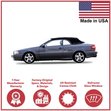 Fits VOLVO C70 Convertible Soft Top Replacement Cloth 1998-06 Black Canvas Cloth