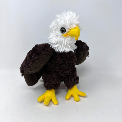 Wild Republic Bald Eagle Plush Stuffed Animal Cuddlekins Brown Cute Wild Bird