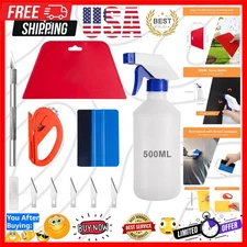 Complete 5-Piece Window Tint Application Kit - Squeegees, Cutter & Spray Bottle