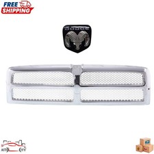 For 1994-2002 Dodge Ram Pickup 2500 Front Chrome Grille Assembly Oem Emblem 2pc For 1994-2002 Dodge Ram Pickup 2500 Front Chrome Grille Assembly Oem Emblem 2pc