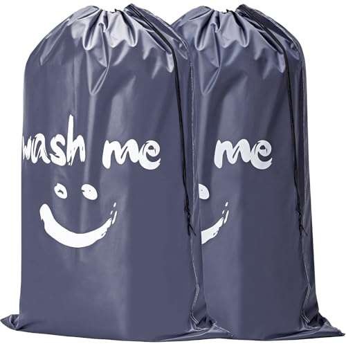 HOMEST 2 Pack XL Wash Me Travel Laundry Bag, Dirty  Assorted colors 