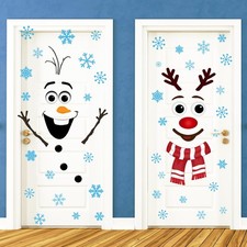 Christmas Door Decorations - Snowman  Wall Stickers for Windows