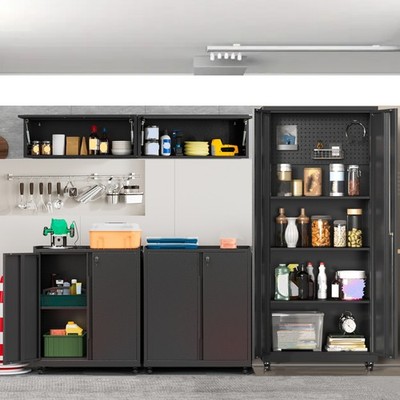 5-Pcs Garage Storage Cabinets System Garage Cabinet Set Workshop Set Tool Chest