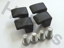 4x IKEA Slat Support Pins with Screws | Part 191315 & 105163 | Black Plastic Bed