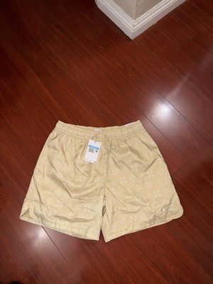 Nike NSW Monogram Flow Woven Shorts Team Gold FN1461-783 Men Size M Medium