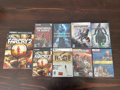 TESTED WORKING Lot Of 8 Windows XP PC DVD Games! FarCry 2, Mass Effect 2, More!