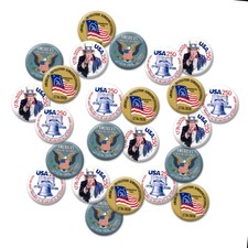 USA Buttons - Liberty Bell, Bennington Flag, ...