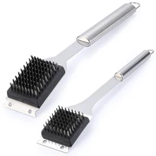 2 Pack Grill Brush and Scraper 165 & 14 Wire BBQ Grill Brush for Outdoor Grill