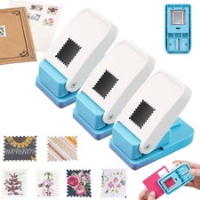 3Pcs Stamp Puncher, Stamp Punch 1X0.8inch Rectangular Postage Stamp Punch, Sc...