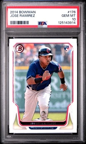 2014 BOWMAN JOSE RAMIREZ ROOKIE CARD RC #176 PSA 10 GEM MINT QUANTITY