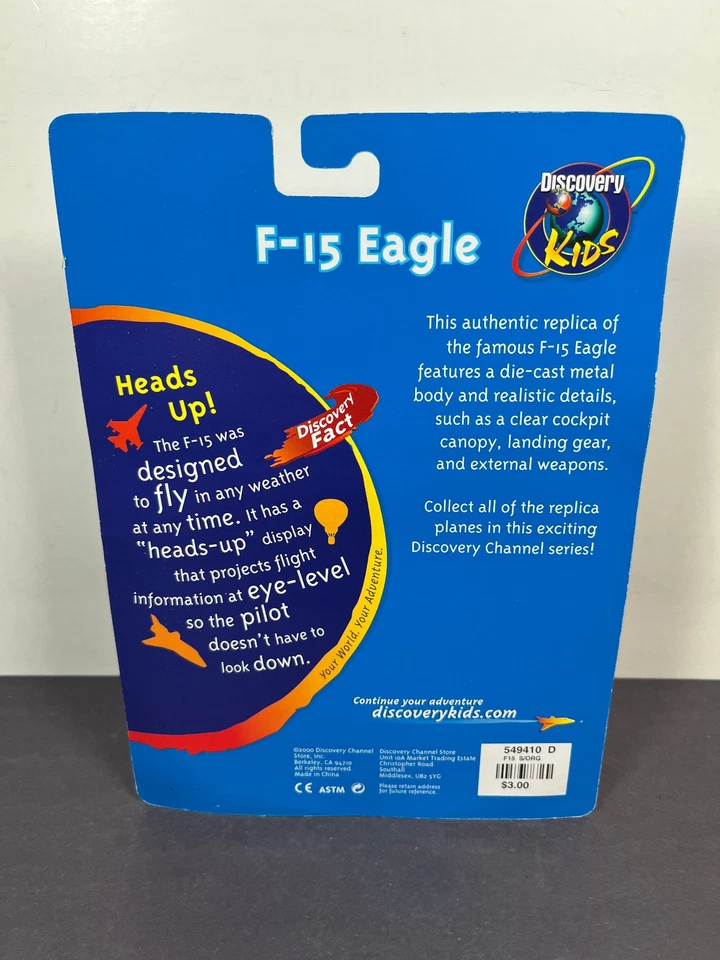 Avión de avión fundido a presión Maisto Discovery Kids F-15 FALCON 2000 Foto 3 de 4