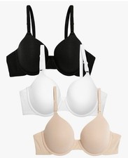 Fruit of the Loom Women's Smooth Cotton T-Shirt Bra Pack Ultra-Soft Flexible